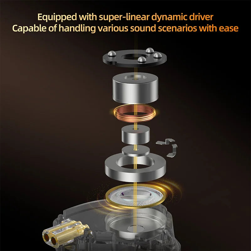 KZ Gale In-Ear Gaming Earphones E-sports Bass Metal Earbuds for Video Game Stage Live Sound Headphones