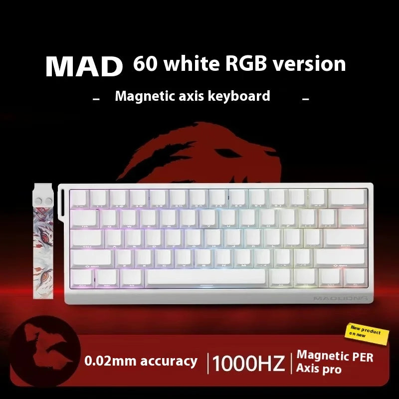 Madcatz Mad60 Mad68 HE 8k Mechanical Keyboard Magnetic Switch Wired 60% 68% Gaming Keyboards Rapid Trigger Rgb Customs Keyboards