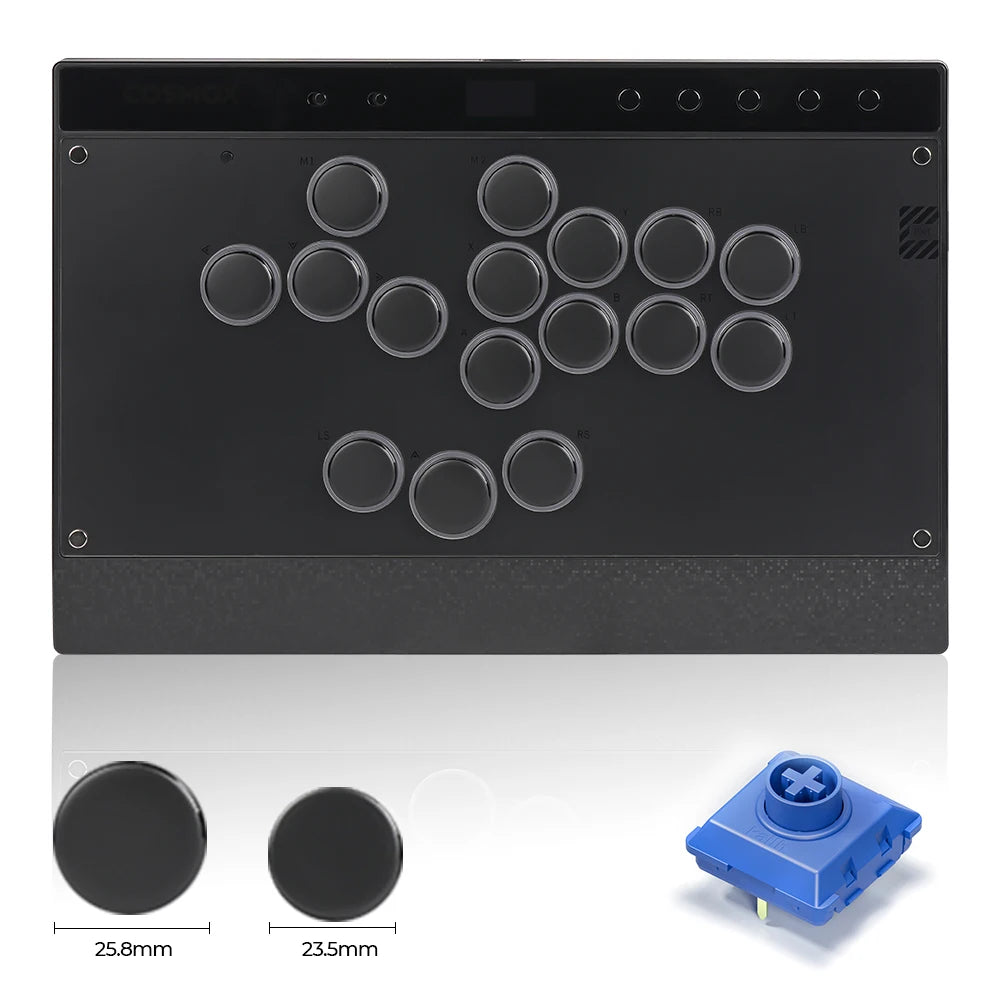 Haute42 C16 Magnetic Hitbox Leverless Arcade Stick Controller For Ps4 /PS5/Switch Button Rim Stickless Hitbox Fightstick