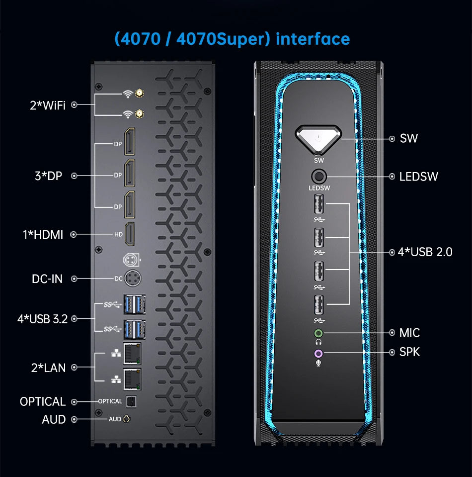 MSECORE  SL800 Liquid cooled computer Gaming PC Intel Core I5  I7 I9 RTX4070 12G Windows 11  DDR5 NVMe SSD Desktop Gaming PC