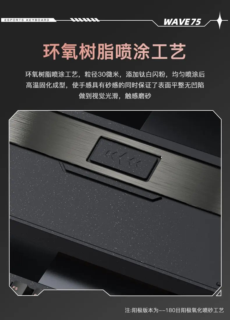 PMO WAVE75 Mechanical Gamer Keyboard RGB Customize Wireless USB/2.4G/Bluetooth 3Mode CNC Esports Gaming Keyboard Office Gifts