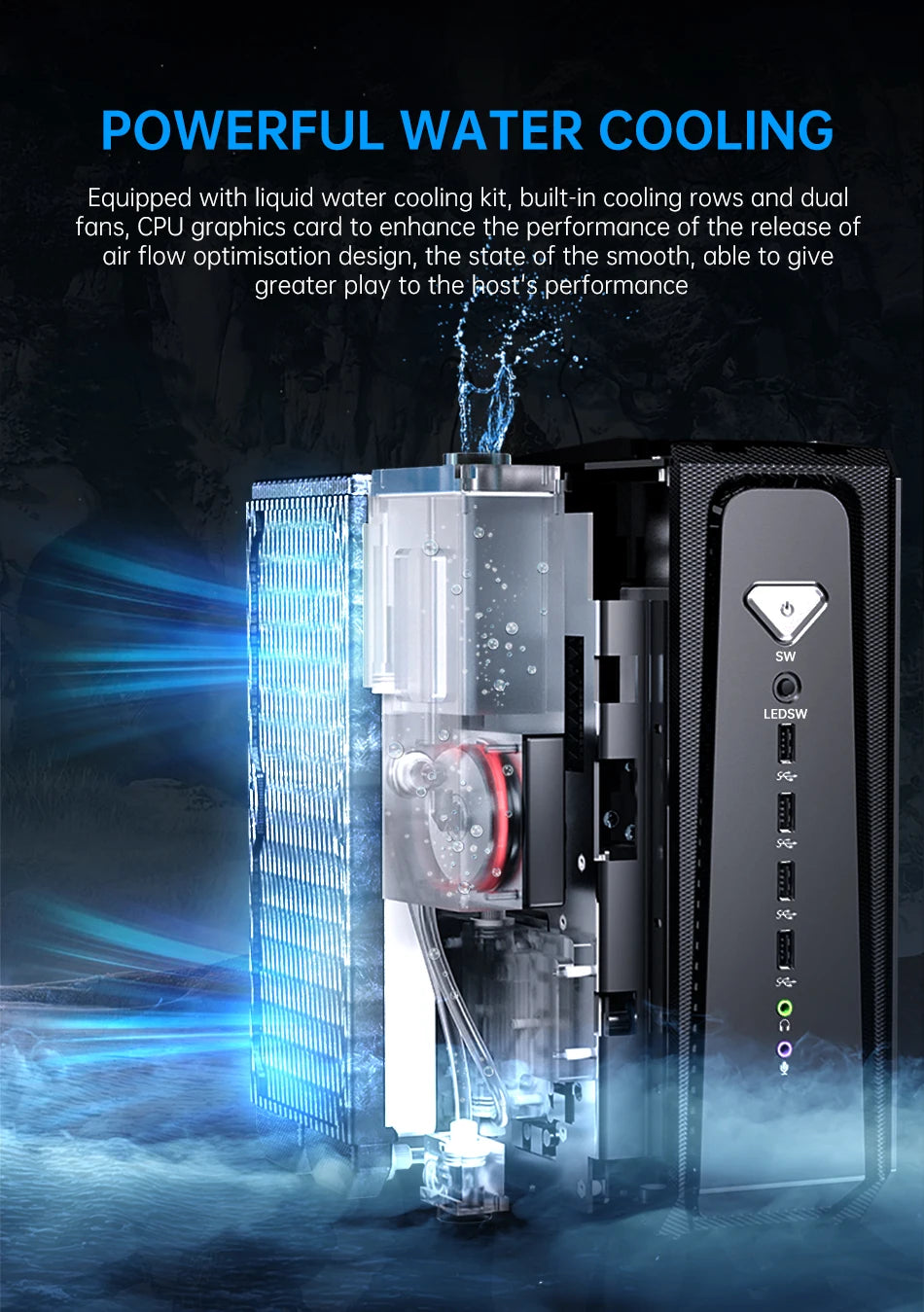 MSECORE  SL800 Liquid cooled computer Gaming PC Intel Core I5  I7 I9 RTX4070 12G Windows 11  DDR5 NVMe SSD Desktop Gaming PC