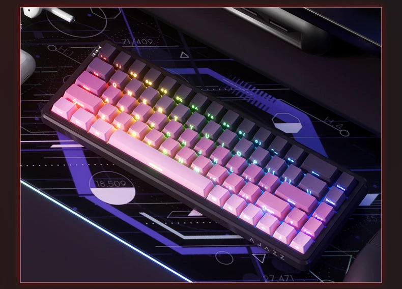 AJAZZ AK680 MAX Mechanical Keyboard HE Hall Effect Switch 60% 8k/1K RGB Wired/Wireless Gaming Rapid Trigger Magnetic Keyboard