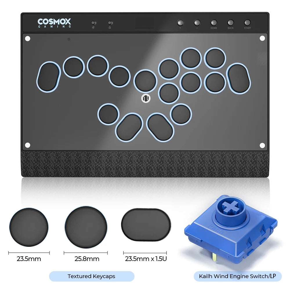 Haute42 Magnetic Stickless Arcade Controller Keyboard C16-S Hitbox Leverless Controller For PC/PS4/PS5/Switch Fight Stick Hitbox