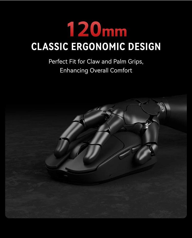 ATK VXE MAD R MAJOR Gaming E-Sports Mouse Ultra-lightweight Dual-Mode PAW3395/3950 Sensor Ergonomic Mice Standard 8K