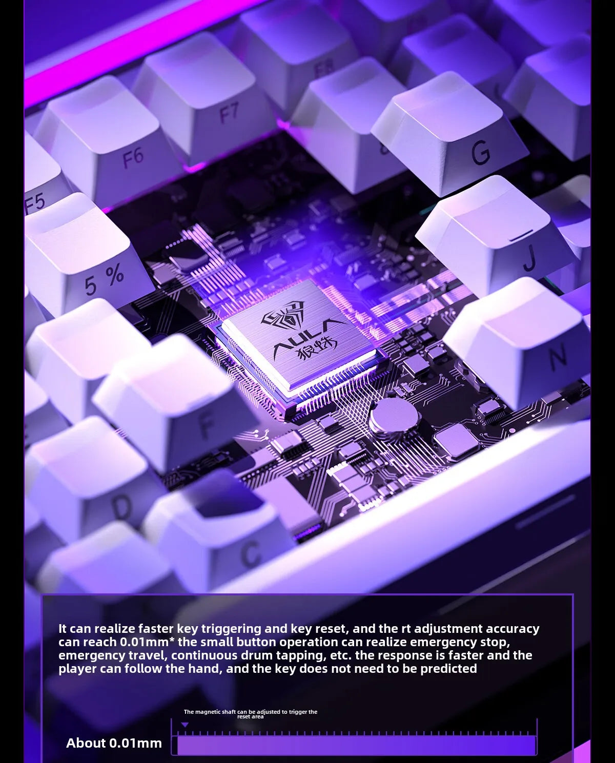 New AULA HERO 84HE 8K INSTOCK Magnetic Switch Gaming Keyboard E-sport Custom RGB Mechanical Keyboard Ergonomics Game Accessories
