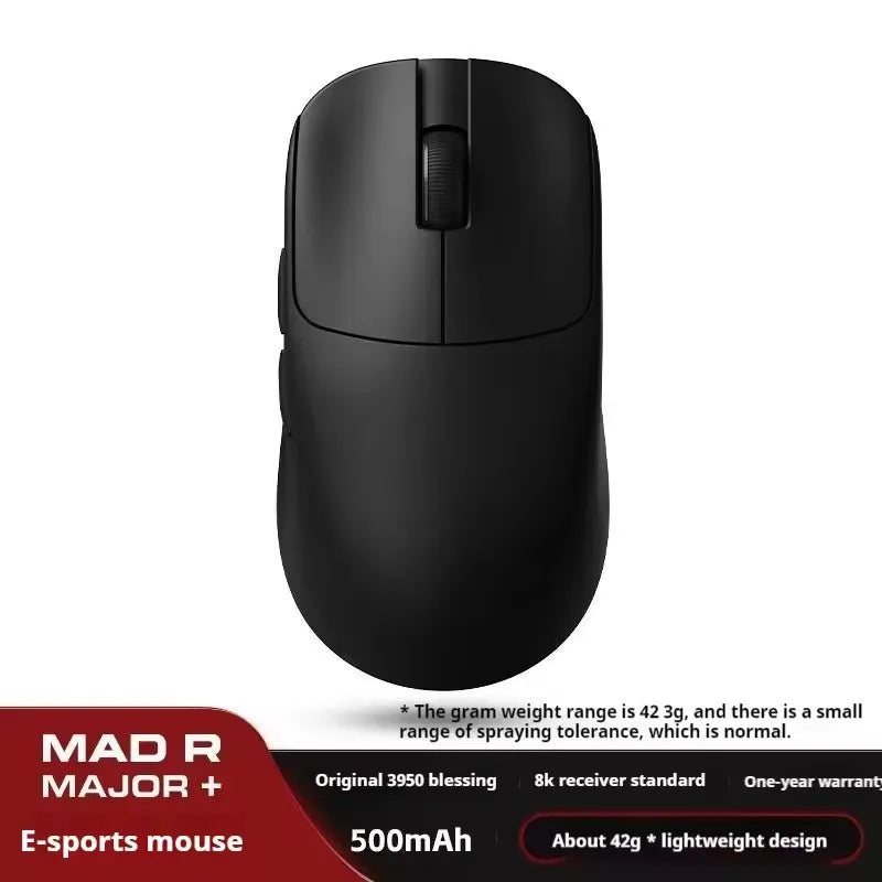 ATK VXE MAD R MAJOR Gaming E-Sports Mouse Ultra-lightweight Dual-Mode PAW3395/3950 Sensor Ergonomic Mice Standard 8K