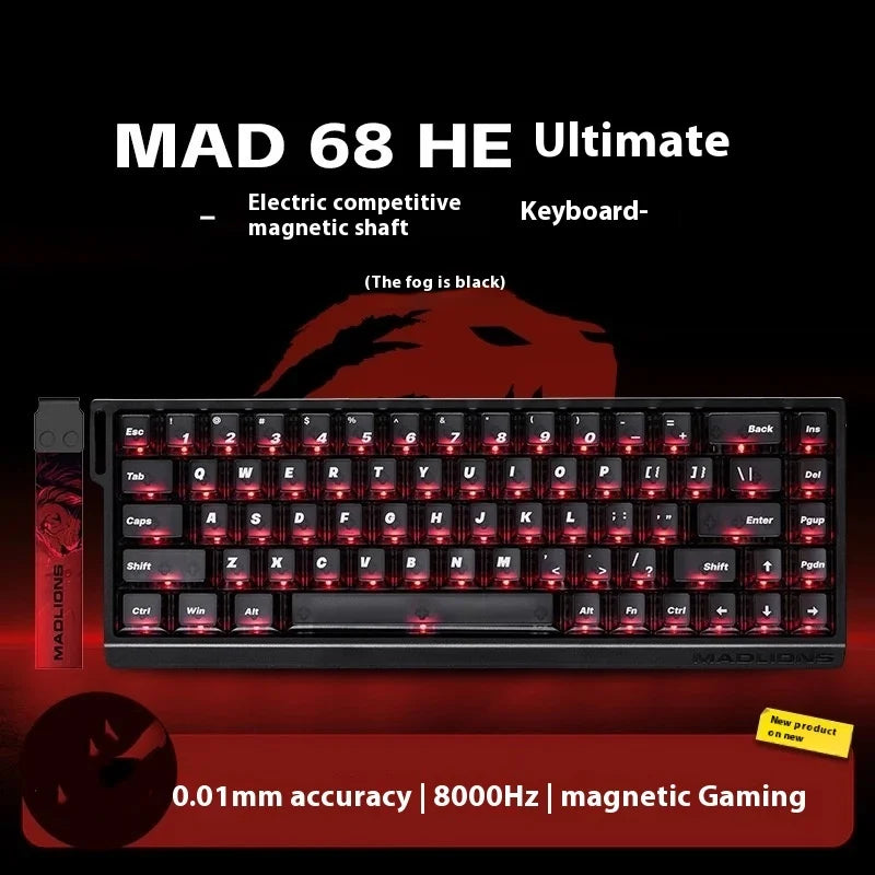 Madcatz Mad60 Mad68 HE 8k Mechanical Keyboard Magnetic Switch Wired 60% 68% Gaming Keyboards Rapid Trigger Rgb Customs Keyboards