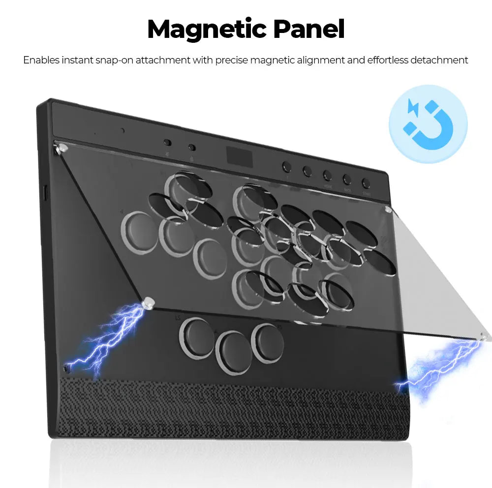 Haute42 C16 Magnetic Hitbox Leverless Arcade Stick Controller For Ps4 /PS5/Switch Button Rim Stickless Hitbox Fightstick