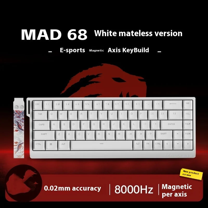 Madcatz Mad60 Mad68 HE 8k Mechanical Keyboard Magnetic Switch Wired 60% 68% Gaming Keyboards Rapid Trigger Rgb Customs Keyboards