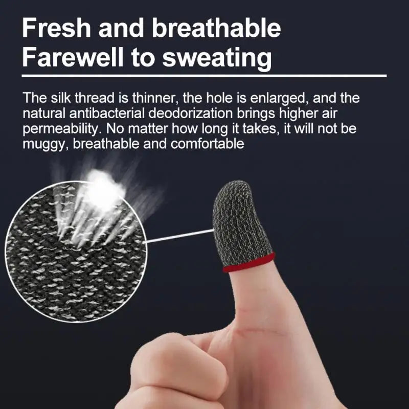 10 Pcs Mobile Game Fingertip Gloves Sweatproof Anti-slip Touch Screen Finger Sleeve Breathable Gaming Fingertip Cover For Gamer