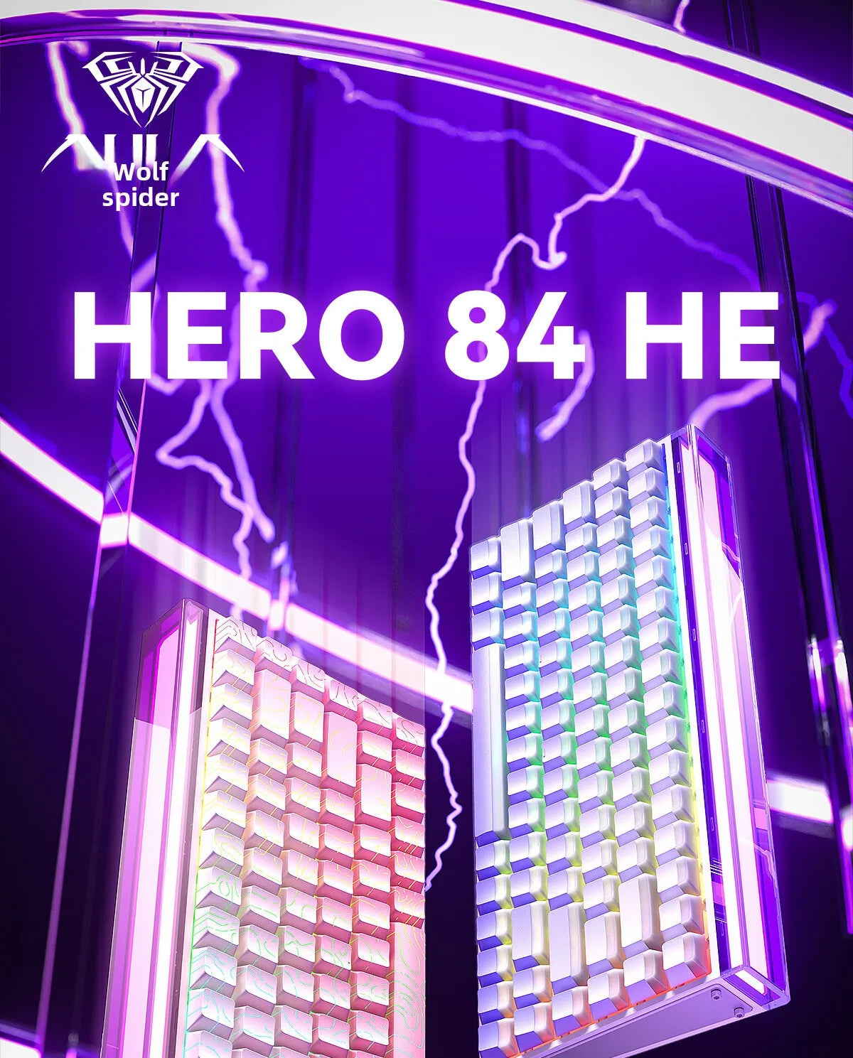 New AULA HERO 84HE 8K INSTOCK Magnetic Switch Gaming Keyboard E-sport Custom RGB Mechanical Keyboard Ergonomics Game Accessories