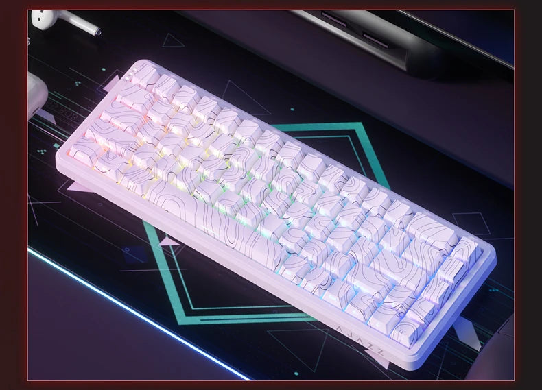 AJAZZ AK680 MAX Mechanical Keyboard HE Hall Effect Switch 60% 8k/1K RGB Wired/Wireless Gaming Rapid Trigger Magnetic Keyboard