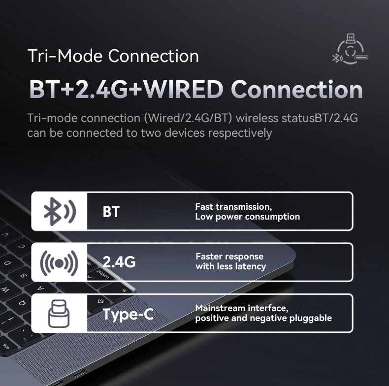Attack Shark X6 PAW3395 Bluetooth Mouse,Tri-Mode Connection,RGB Touch Magnetic Charging Base,Macro Gaming Mouse