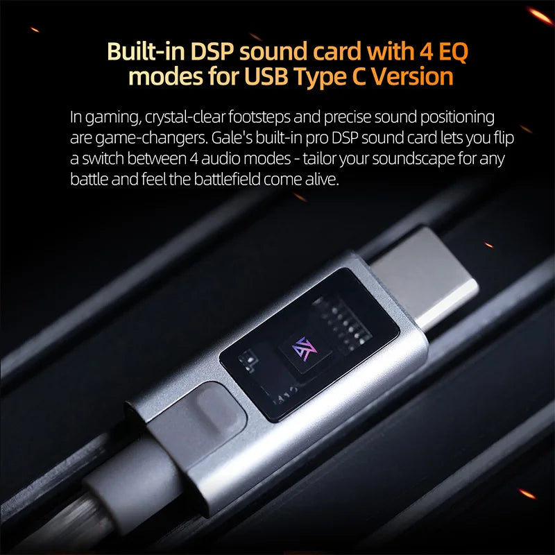 KZ Gale In-Ear Gaming Earphones E-sports Bass Metal Earbuds for Video Game Stage Live Sound Headphones