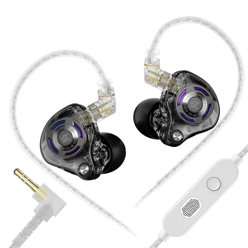 KZ Gale In-Ear Gaming Earphones E-sports Bass Metal Earbuds for Video Game Stage Live Sound Headphones
