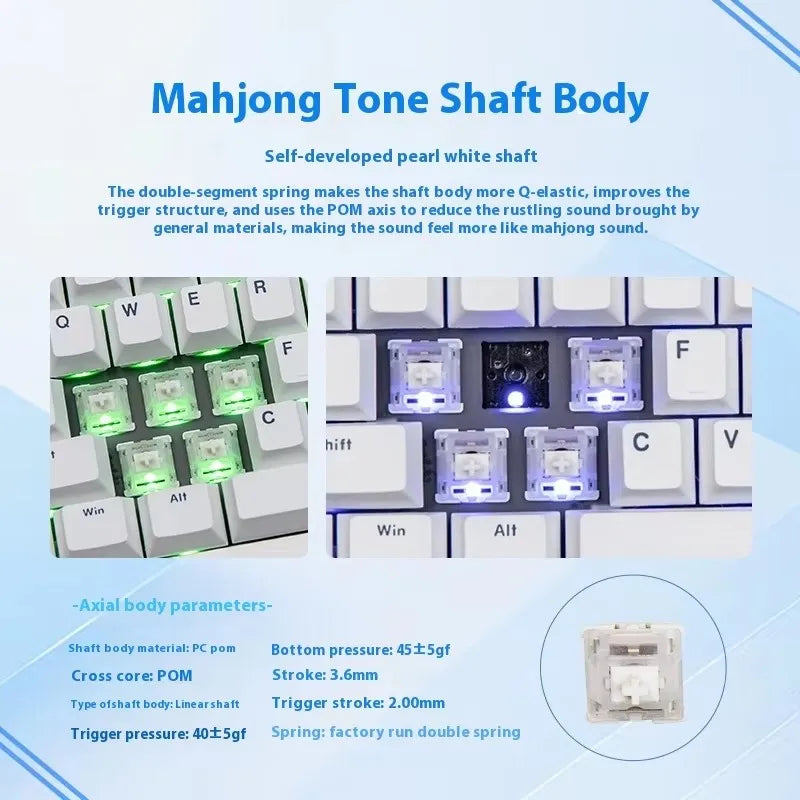 Cidoo QK61 VIA/Qmk Mechanical Keyboard 3-Mode 2.4G Bluetooth Wireless Wired Gasket Customization Gaming keyboard For PC Laptop