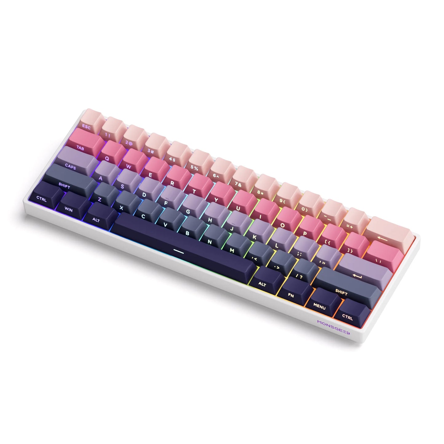 MONSGEEK FUN60 Mechanical Keyboard Magnetic Switch 60% Gaming Keyboard Rapid Trigger 0.01 mm 8K HE/TMR eSports Custom Keyboard