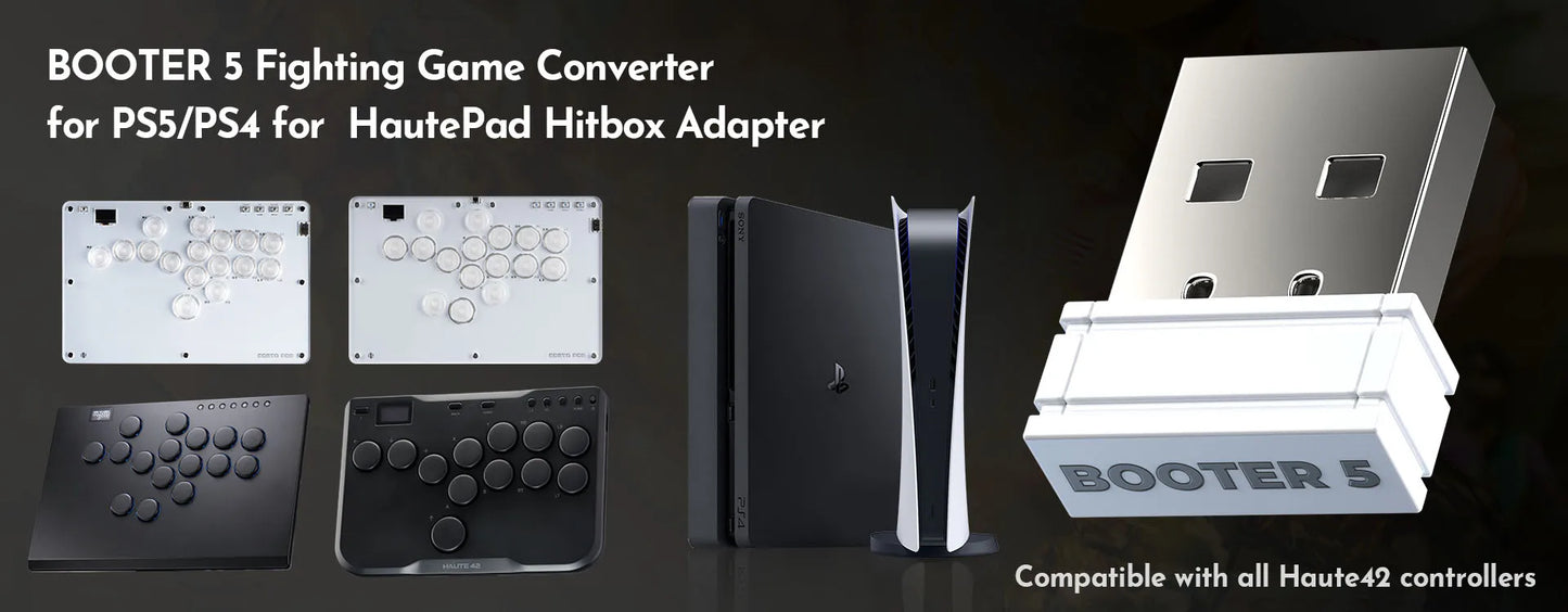 Haute42 Magnetic Stickless Arcade Controller Keyboard C16-S Hitbox Leverless Controller For PC/PS4/PS5/Switch Fight Stick Hitbox