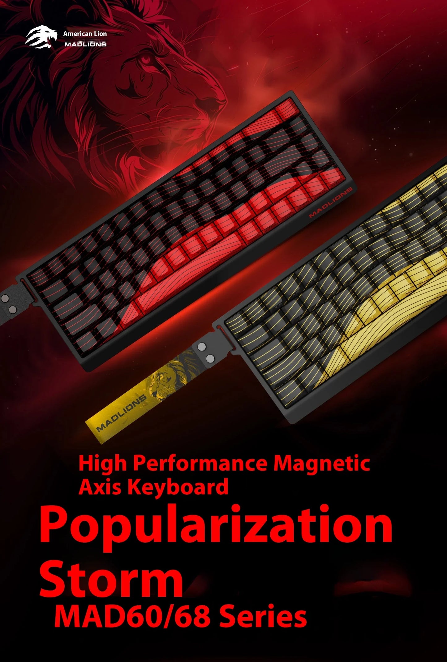 Madcatz Mad60 Mad68 HE 8k Mechanical Keyboard Magnetic Switch Wired 60% 68% Gaming Keyboards Rapid Trigger Rgb Customs Keyboards