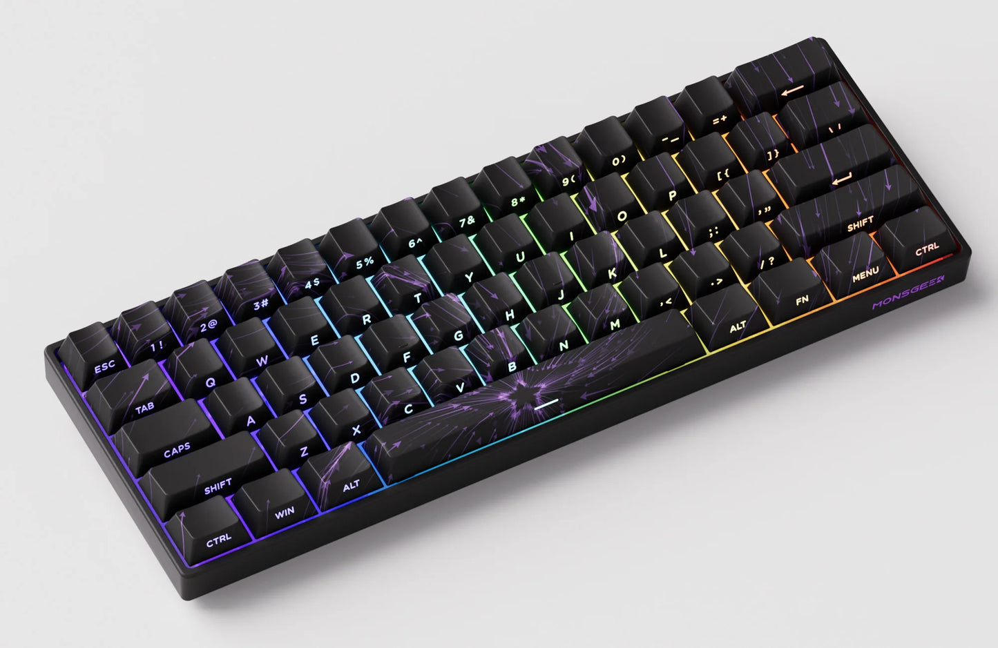 MONSGEEK FUN60 Mechanical Keyboard Magnetic Switch 60% Gaming Keyboard Rapid Trigger 0.01 mm 8K HE/TMR eSports Custom Keyboard